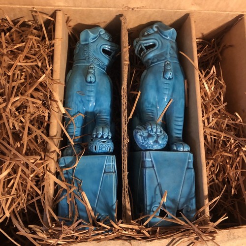Pair vintage blue turquoise - vintage,
